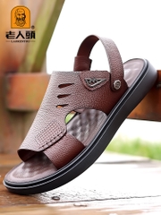 OE858: Giày da thật Old Man Head mùa hè cho nam