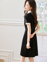 OD092: đầm suồng có cổ cao cấp