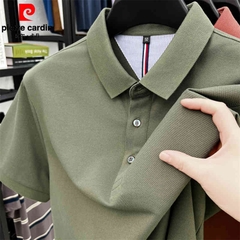 OC754: Áo thun nam cotton ngắn tay Pierre Cardin Áo sơ mi POLO có ve áo thoáng khí