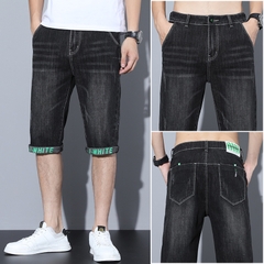 OE690: Quần short denim nam cao cấp dáng phong cách Hàn Quốc