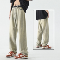 OE795: Quần jeans nam phong cách mới quần dài giản dị lưng thun