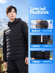 OE188: Áo khoác lông vũ nhẹ Snow Flying dành cho nam ngắn mùa đông