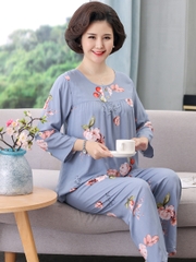 OE529: Bộ đồ ngủ lụa cotton cho phụ nữ SPNN