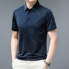 OE269: Áo thun POLO lụa Woodpecker dành cho nam cao cấp tay ngắn,