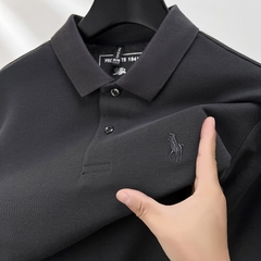 OE261: Áo thun polo dài tay nam cao cấp atn trung niên chất liệu cotton