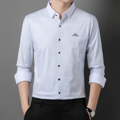 OE266: Áo sơ mi nam cao cấp tay dài không cần ủi cho nam cao cấp trung niên