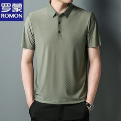 OE843: Áo phông nam tay ngắn Romon mùa hè mới chất liệu spandex co giãn