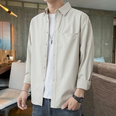 Mã B023: áo khoác sơ mi dài tay dáng rộng hợp thời trang