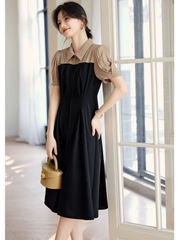 Mã B873: đầm Váy sơ mi kiểu Pháp mùa hè mới phong cách retro