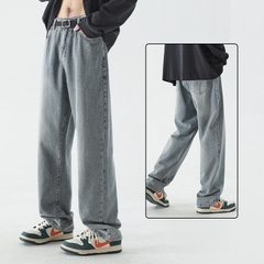 OE795: Quần jeans nam phong cách mới quần dài giản dị lưng thun