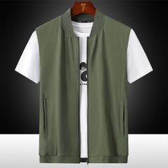 OH058: Áo gile vest nam bằng lụa băng