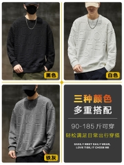 Mã B032: Áo len nam nhung dày cổ tròn dài tay