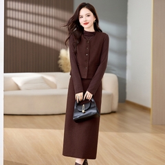 OE922: set áo khoác và váy nữ