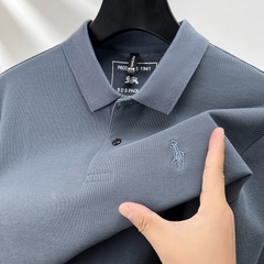 OE261: Áo thun polo dài tay nam cao cấp atn trung niên chất liệu cotton