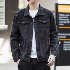 Mã B129: Áo khoác denim nam mùa thu đông cao cấp