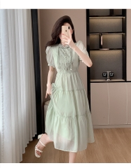 OD671: Đầm ngắn tay Tencel phong cách