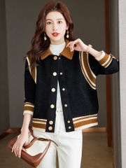 OD883: Áo khoác len nữcao cấp siêu đẹp áo len dệt kim cardigan dáng ngắn