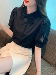 OD019: áo sơ mi nữ thiết kế tay phồng cao cấp