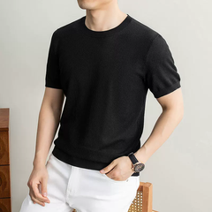 OH152: Áo thun ngắn tay nam dệt kim mỏng, kiểu dáng casual