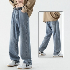 OE795: Quần jeans nam phong cách mới quần dài giản dị lưng thun