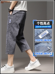 OE665: Quần short denim nam cao cấp mùa hè dài đến đầu gối