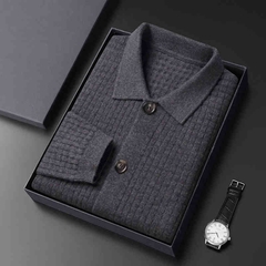 OC446: áo khoác len dệt kim cardigan nam xuân thu