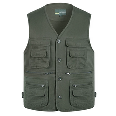 OH011: Áo khoác gile vest cho bố, áo vest cotton