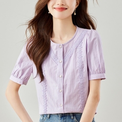 OD025: áo sơ mi nữ màu tím