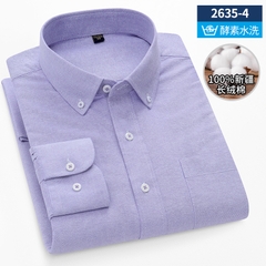 OE272: Áo sơ mi nam cao cấp dài tay cotton màu trơn Oxford công sở áo sơ mi nam cao cấp cỡ lớn