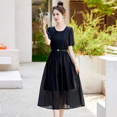OD603: Váy Tencel giảm tuổi váy dài kiểu Pháp