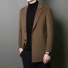 OC352: Áo khoác nam dạ cashmere cao cấp dày dặn cổ vest