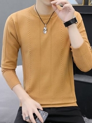 Mã A617: áo len cổ tròn mỏng nam dệt kim