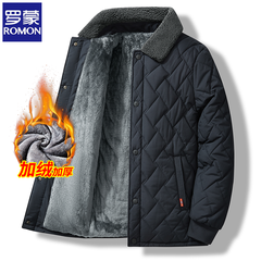 OE942: Áo khoác mùa đông Romon có đệm bông dành cho nam cao cấp giới trung niên