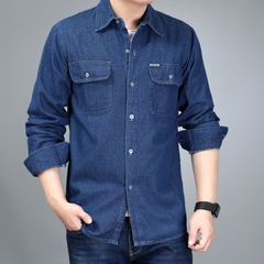 OE345: Áo sơ mi denim jean cotton nam cao cấp