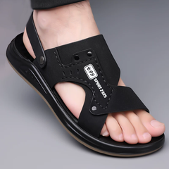 OH099: Dép xăng đan nam cao cấp Woodpecker đế cao su mềm, kiểu dáng casual,