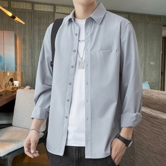 Mã B023: áo khoác sơ mi dài tay dáng rộng hợp thời trang