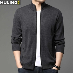 OC325: Áo Khoác Len Cardigan Nam Phong Cách Hàn Quốc Cổ Đứng Áo Len Cardigan Dài Tay