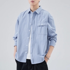 OE657: Áo sơ mi nam cao cấp cotton dài tay màu trơn áo sơ mi công sở