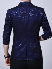 OH071: Áo khoác blazer nam thời trang và đa năng, kiểu dáng Hàn Quốc ôm sát, họa tiết hoa