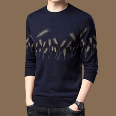 Mã B072: Áo Len Nam Cổ Tròn Áo Chui Đầu Jacquard cao cấp