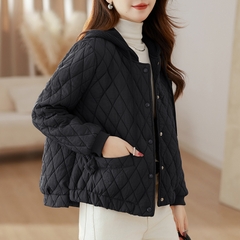 OC973: Áo khoác cotton nhẹ ngắn nữ nhỏ sọc