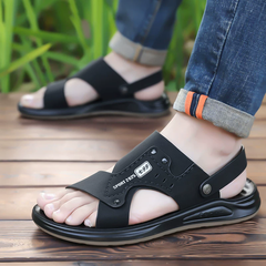 OH099: Dép xăng đan nam cao cấp Woodpecker đế cao su mềm, kiểu dáng casual,