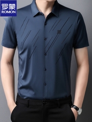 Mã C052: Áo sơ mi ngắn tay Romon nam cao cấp
