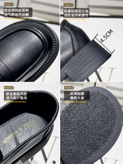 C217: Giày nữ lười đế dày phong cách Anh