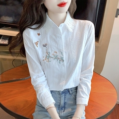 OD094: áo sơ mi nữ phối ren