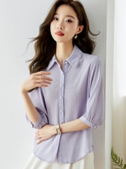 OD024: áo sơ mi nữ cao cấp TAY LỬNG