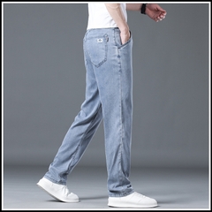 OE689: Quần jeans lụa mềm mại mùa xuân hè cao cấp cho nam cao cấp