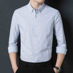 OC812: Áo Sơ Mi Oxford Cotton Nam Mới Cao Cấp Sọc Nam
