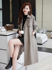 OD621: Áo khoác nữ dáng dài gối thời trang mới kiểu hàn quốc