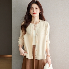 OD828: áo khoác cardigan nữ trung niên cao cấp